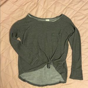 Grey long sleeve shirt